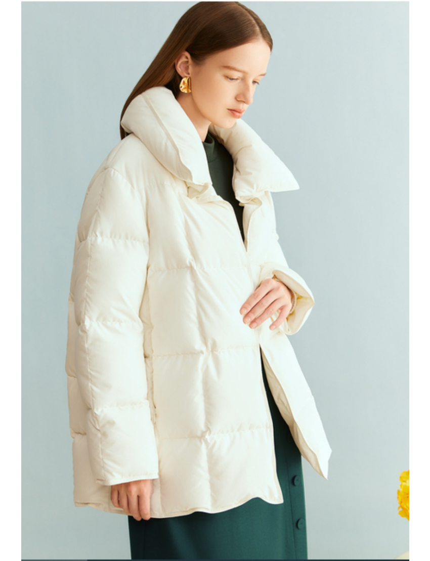 Warm Cream White Down Clothing